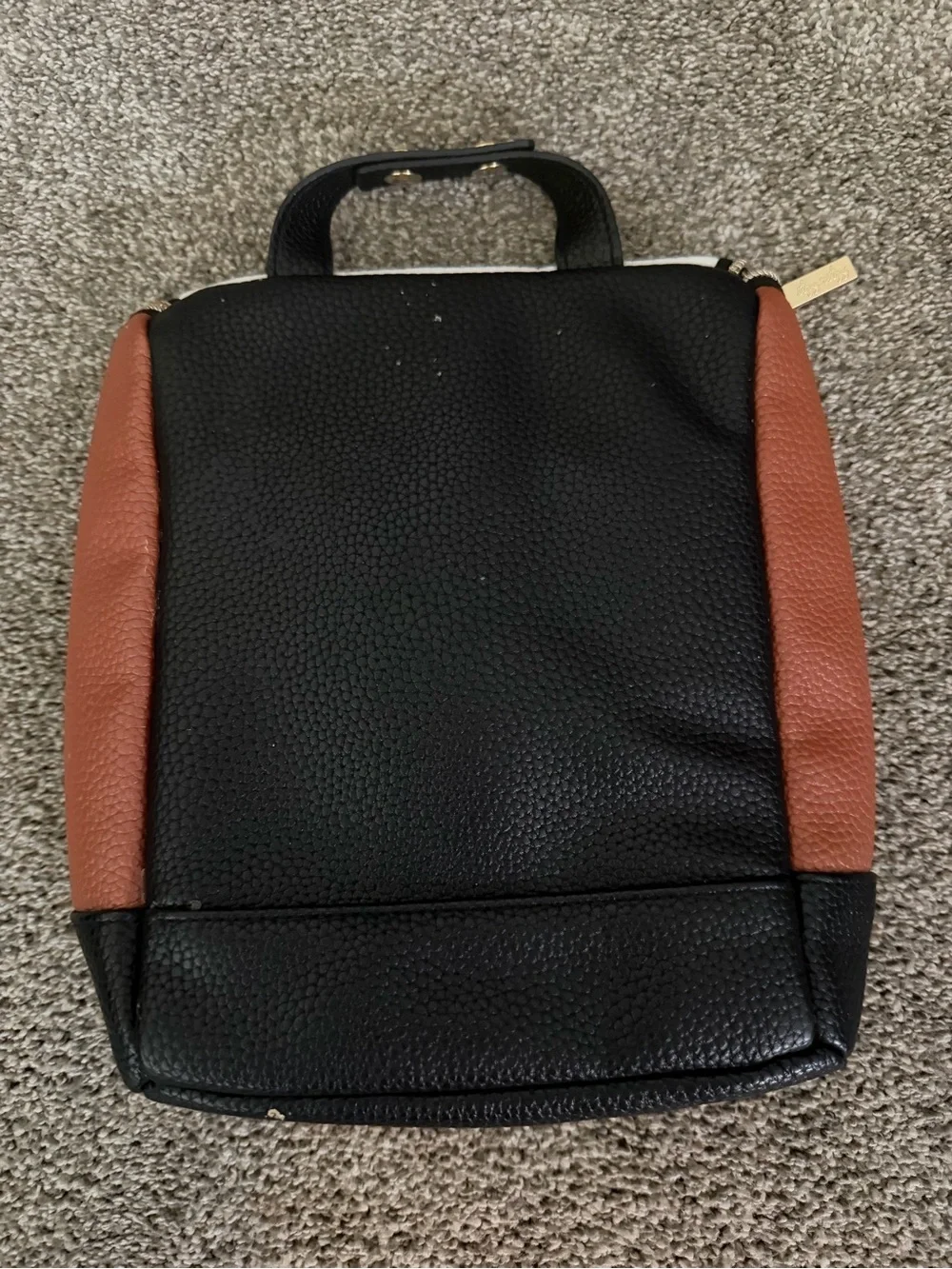Itzy Ritzy White, Brown & Black Mixed-Material Cooler bag